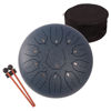Picture of LOMUTY Steel Tongue Drum - 11 Notes 12 inches - Percussion Instrument -Handpan Drum with Bag, Music Book, Mallets, Finger Picks Dark Blue