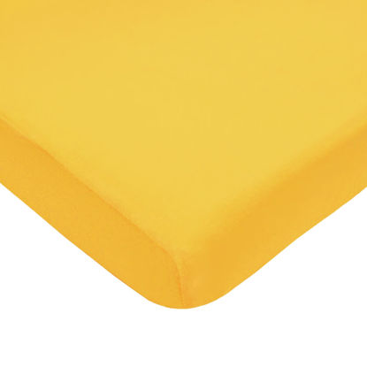 Picture of American Baby Company Fitted Mini Crib Sheet 24" x 38", Soft Breathable Neutral 100% Cotton Jersey Portable Sheet, Yellow, for Boys and Girls, Fits Most Pack N Play and Mini Crib Mattresses