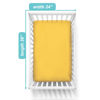 Picture of American Baby Company Fitted Mini Crib Sheet 24" x 38", Soft Breathable Neutral 100% Cotton Jersey Portable Sheet, Yellow, for Boys and Girls, Fits Most Pack N Play and Mini Crib Mattresses