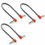 Picture of M MAKA Flat Low Profile Guitar Patch Cable 20 inch for Effects Pedals, 1/4 inch Right-Angle, Red, 3-Pack New Version