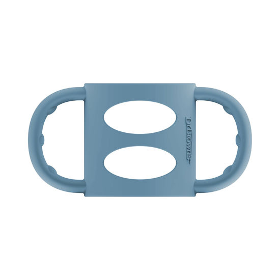 Picture of Dr. Brown's Milestones 100% Silicone Baby Bottle Handles, Narrow, Removable Easy-Grip Transitional Sippy Cup Handles, Light Blue, 4m+, 1 Pack