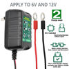 Picture of 6V 12V Battery Charger 1.5A Automatic Battery maintainer trickle Battery Charger Smart Float Charger for auto car Motorcycle Lawn Mower Boat Motorcycle Snowmobile