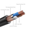 Picture of MFL. 6.6 ft Flexible DMX Cable 3 Pin Signal XLR Male to Female Cable Wire for Stage Lighting DJ Lights, 110 Ohms Impedance, Black, 4 Pack