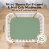 Picture of Pack and Play Sheets Fitted, 2-Pack Mini Crib Sheets - Pack N Play Sheets, Organic Fitted Crib Sheet for Pack and Play Mattress, Playard Baby Crib Sheets, Crib Sheets Neutral for Boys, Girls (Hedges)