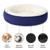 Picture of Love's cabin Round Donut Cat and Dog Cushion Bed, 25in Pet Bed for Small or Medium Dogs, Anti-Slip & Water-Resistant Bottom, Soft Durable Fabric Pet Beds, Washable Calming Cat & Dog Bed Navy