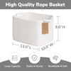 Picture of Goodpick Rope Basket, Storage Baskets for Organizing, Rectangle Baby Nursery basket with Handles, Small Woven Basket for Shelves, Living Room, 13 x 10 x 9 Inches, White