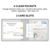 Picture of Cacturism Car Registration and Insurance Holder, Vehicle Glove Box Car Organizer Men Women Wallet Accessories Case for Cards, Essential Document, Driver License, Silver