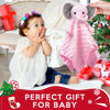 Picture of Pro Goleem Elephant Security Blanket with Stuffed Animal Snuggle Toy Lovey Soft Lovie Baby Registry Search Baby Girl Gifts for Infant and Toddler Pink 16 Inch