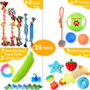 Picture of Aipper Dog Puppy Toys 25 Pack,Puppy Chew Toys for Fun and Teeth Cleaning,Dog Squeak Plush Toys, Squeaky Toy Balls, Tug of War Toys, Puppy Teething Toys, Dog Rope Toys Pack for Puppy to Small Dogs