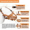 Picture of BARKLESS Dog Muzzle, Basket Muzzle for Biting, Chewing and Scavenging, Humane Cage Mouth Cover, Perfect for Grooming and Training Large Aggressive Reactive Dogs (XL, Brown)