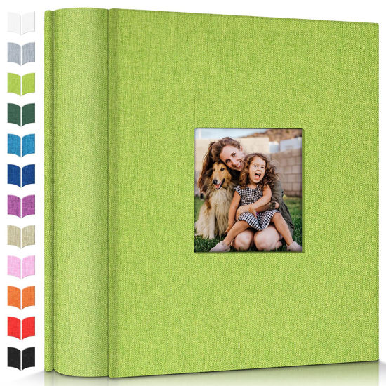 Picture of Artfeel Photo Album 4x6 with 1000 Pockets,Slip-in Picture Albums,Linen Cover Memory Book with Front Window,White Page Vertical Photo Book for Wedding,Family,Anniversare,Baby,Vacation