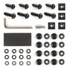 Picture of LivTee Anti Theft License Plate Screws Kits for Securing Frames and Covers, M6 (1/4") Tamper Proof Screws, Fastener Nut, Caps Cover for Front Rear Frame Holder Mounting - Black