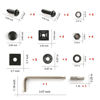 Picture of LivTee Anti Theft License Plate Screws Kits for Securing Frames and Covers, M6 (1/4") Tamper Proof Screws, Fastener Nut, Caps Cover for Front Rear Frame Holder Mounting - Black