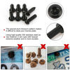 Picture of LivTee Anti Theft License Plate Screws Kits for Securing Frames and Covers, M6 (1/4") Tamper Proof Screws, Fastener Nut, Caps Cover for Front Rear Frame Holder Mounting - Black