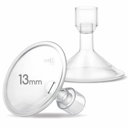 Picture of Maymom MyFit 13mm Shields Compatible with Medela Breast Pump- PersonalFit, Freestyle, Harmony, Maxi Connector; Connect to Maymom Widemouth/Narrow Connector, PersonalFit/Freestyle Flex Connector; 2pcs
