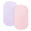 Picture of Bassinet Sheets for Baby Girl 2 Pack Bassinet Sheet Fitted Universal Microfiber Soft Cradle Sheets for Oval Rectangle and Hourglass Bassinet Mattress, Pink&Violet