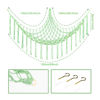 Picture of Boho Stuffed Animals Net or Hammock Large,55 inch Toy Hammock Macrame Stuff Animal Storage Corner Hanging Net Holder,Mesh Hammock Plush Toy Organizer with Hooks for Bedroom,Nursery (Deep Green)