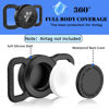 Picture of SANKALA Airtag Dog Collar Holder, [1 Pack] Waterproof Dog Airtag Holder, Silicone Full Body Covered Anti-Lost Protective Apple Air Tag Holder for Pet Collar - Fits All Width Collars, Black