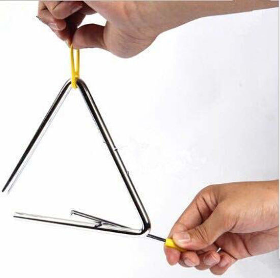 Picture of Aliotech Superior Sound Quality Musical Steel Triangle Percussion Instrument With Striker (4 Inch)