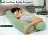 Picture of QUEEN ROSE Cooling Pregnancy Pillows, U Shaped Full Body Maternity Pillow for Pregnant Support, Rayon Derived from Bamboo, Buttery Soft, Super Breathable for Hot Sleeper, Green