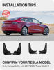 Picture of BASENOR 2017-2023 Tesla Model 3 Mud Flaps Splash Guards Fenders No Drilling No Tape Mudflaps All Weather Protector Mudguards for Model 3 Exterior Accessories (Set of 4)