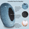 Picture of Blue Dog Bed for Small Dogs Fluffy Anti-Anxiety Dog Bed, Calming Dog Bed for Small Dogs Washble Snuggle Safe and Soft Puppy Bed for Small Dogs,Round Donut Machine Washable Small Pet Bed.