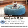 Picture of Blue Dog Bed for Small Dogs Fluffy Anti-Anxiety Dog Bed, Calming Dog Bed for Small Dogs Washble Snuggle Safe and Soft Puppy Bed for Small Dogs,Round Donut Machine Washable Small Pet Bed.