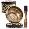 Picture of Tibetan Singing Bowl Set - Authentic Hand-Tuned Sound Bowl for Meditation - Complete Meditation Bowl Kit with Cushion, Mallet, Box & Guide - Perfect Tibetan Bell for Yoga, Relaxation, & Sound Healing