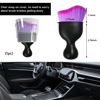 Picture of Ziciner Car Detailing Brush, Curved Soft Bristles Auto Removal Dust Collectors, Universal Vehicle Dashboard, Air Conditioner Vents etc Interior Cleaning Tool Accessories (Double Purple)
