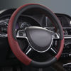 Picture of CAR PASS Rhombus Leather Universal Steering Wheel Cover, Fit for Suvs,Trucks,Cars,Sedans,Vans (Black&Burgundy)