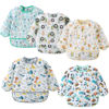 Picture of ElecMotive 5 Pack Long Sleeve Bib,Baby Toddler Waterproof Sleeved Bib for 6-30 Months Reusable with Catch-all Pocket