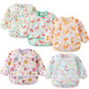 Picture of ElecMotive 5 Pack Long Sleeve Bib,Baby Toddler Waterproof Sleeved Bib for 6-30 Months Reusable with Catch-all Pocket