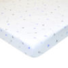 Picture of American Baby Company Fitted Mini Crib Sheet 24" x 38", Soft Breathable Neutral 100% Cotton Jersey Portable Sheet, Silver Blue Arrow, for Boys and Girls, Fits Most Pack N Play and Mini Crib Mattresses