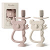 Picture of Moonkie Teething Toy Set of 2, Safe & Easy to Hold BPA Free Silicone Teethers, 360° Baby Toothbrush with Suction Base, Teether Toys Best for Babies 6-12 Months (Koala Blush/Shifting Sand)