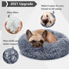 Picture of Small Calming Dogs Bed for Small Dogs Anti-Anxiety Machine Washable Fluffy Luxury Anti-Slip Waterproof Mute Base Warming Cozy Soft Pet Puppy Round Bed