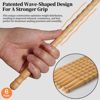 Picture of ARLX Drum sticks 5A 6 Pair Maple Wood Drumsticks Non-slip Wave Design for Drums (6 Pair Wave 5A Drum Sticks)