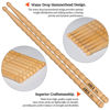 Picture of ARLX Drum sticks 5A 4 Pair Maple Wood Drumsticks Non-slip Wave Design for Drums (4 Pair Wave 5A Drum Sticks)