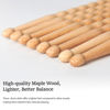 Picture of ARLX Drum sticks 5A 4 Pair Maple Wood Drumsticks Non-slip Wave Design for Drums (4 Pair Wave 5A Drum Sticks)