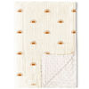 Picture of Konssy Baby Blankets for Unisex Boys Girls, Super Soft Nursery Minky Blankets with Muslin Cotton Front and Dotted Fleece Backing, Printed Bed Throws Newborn