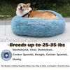 Picture of Dog Beds for Medium Dogs Washable Calming Bed for Dogs Blue Fluffy and Soft Dog Bed Anti Anxiety Faux Fur Round Medium Sized Pet Bed for Dogs