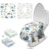 Picture of Blissful Diary 20 Pcs Toilet Seat Covers Disposable for Toddlers & Adults, Extra Large Waterproof, Portable Package for Travel, Kids Potty Training