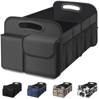 Picture of Femuar Car Trunk Organizer, Car Storage Organizer with Large Capacity Waterproof Collapsible Trunk Organizer for Car Suv/Jeep/Sedan (Grey, Standard)