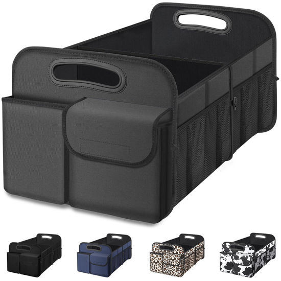 Picture of Femuar Car Trunk Organizer, Car Storage Organizer with Large Capacity Waterproof Collapsible Trunk Organizer for Car Suv/Jeep/Sedan (Grey, Standard)