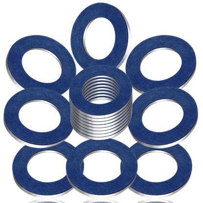 Picture of 25-PCS 90430-12031 Oil Drain Plug Gasket Washer Crush Seal- Aluminum M12 Crush Washer Oil Drain Plug- Premium Seal Replaces for OEM 90430-12031 Toyota/Lexus/Scion Oil Pan Drain Plug Gasket