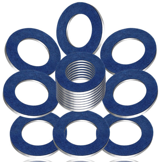Picture of 25-PCS 90430-12031 Oil Drain Plug Gasket Washer Crush Seal- Aluminum M12 Crush Washer Oil Drain Plug- Premium Seal Replaces for OEM 90430-12031 Toyota/Lexus/Scion Oil Pan Drain Plug Gasket