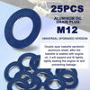 Picture of 25-PCS 90430-12031 Oil Drain Plug Gasket Washer Crush Seal- Aluminum M12 Crush Washer Oil Drain Plug- Premium Seal Replaces for OEM 90430-12031 Toyota/Lexus/Scion Oil Pan Drain Plug Gasket