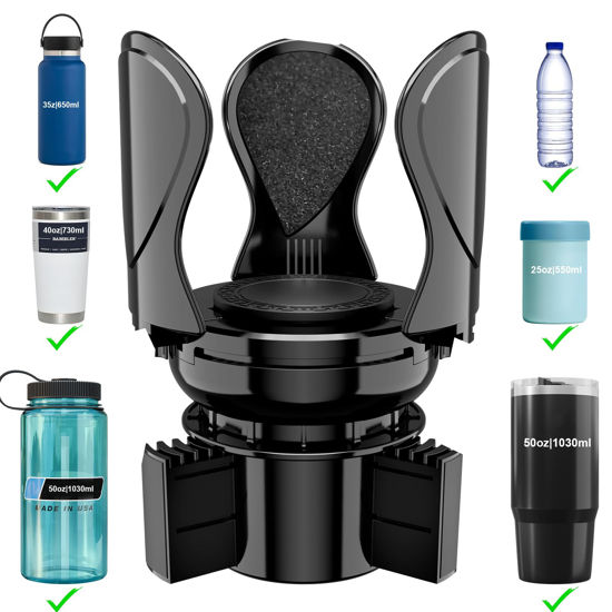 Picture of Car Cup Holder Expander, Cup Holder Extender Adapter with Expandable Arm and Adjustable Base, Compatible with Yeti Ramblers 14-64oz, Hydro Flasks 18-64oz Most Coffee Mugs Bottles & Cups