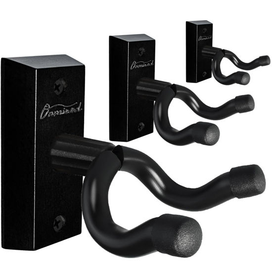 Picture of Onmiwod Guitar Wall Mount 3 Pack, Real Hardwood Guitar Hanger, U-Shaped Guitar Wall Hanger Mount, Guitar Holder Hook Stand Wall for Acoustic, Electric Guitar, Banjo, Bass, for Guitar Player Men