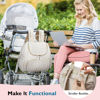 Picture of mommore Diaper Bag Small Diaper Backpack Stylish Toddler Baby Mini Maternity Bags Travel Backpacks with Insulated Pockets, Changing Pad, Stroller Straps