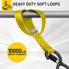Picture of AUGO Heavy Duty Soft Loops -Pack of 6-1.5” x 17” Tie Down Anchor Straps for Use w/Ratchet Strap Hooks - 3000Lb Load Capacity & 10,000Lb Break Strength - Great for Motorcycle, Bike, Roof Rack, Etc.